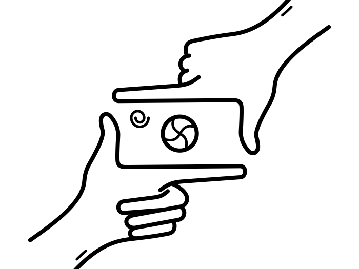 Jednoduchý čierny symbol fotoaparátu.